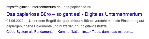 Beispiel eines Snippets
